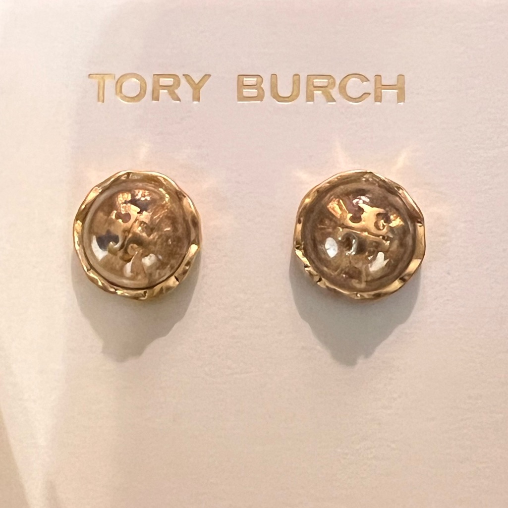 Tory Burch Roxanne Clear Stud Earrings 45$